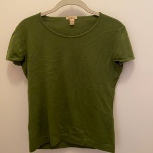 Malo 100% Green Cashmere Top - image 1